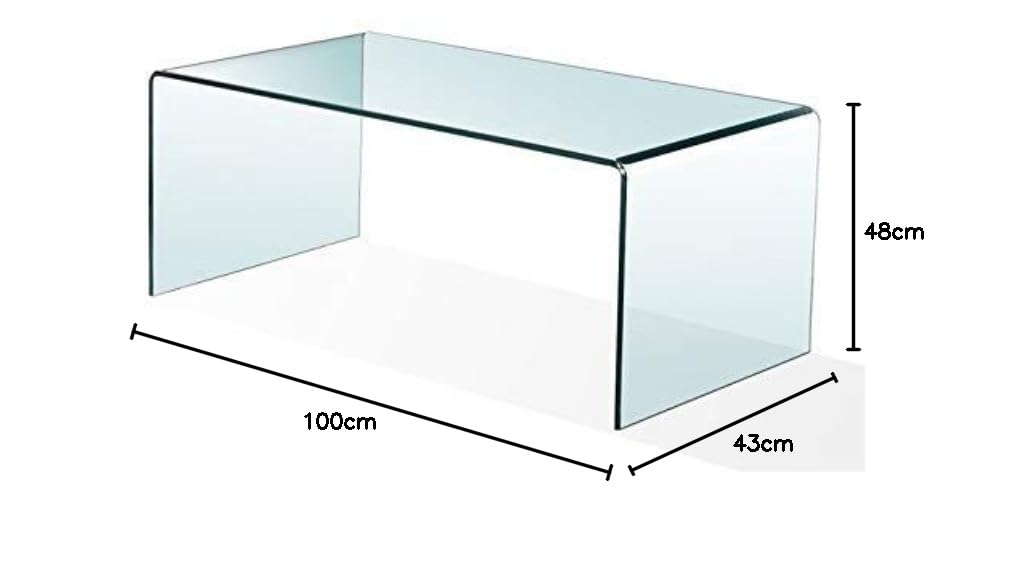 Mesas Centro Cristal - Mesa Cheval Cristal (100x48)
