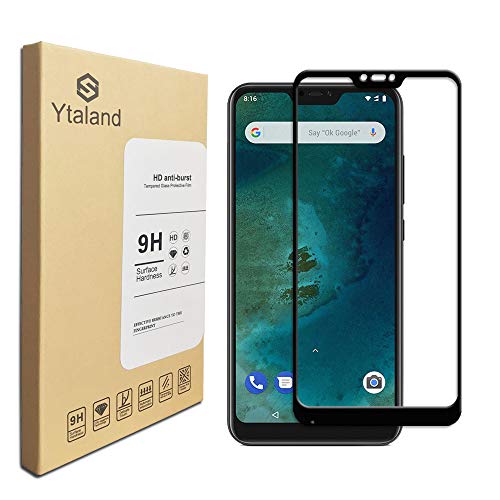 [2 Pack] Ytaland Screen Protector for Xiaomi Mi A2 Lite, [ Full Glue ] [ Full Coverage ] [0.3mm, 2.5D] [Bubble-Free] Tempered Glass Screen Protector for Xiaomi Mi A2 Lite/Xiaomi Redmi 6 Pro