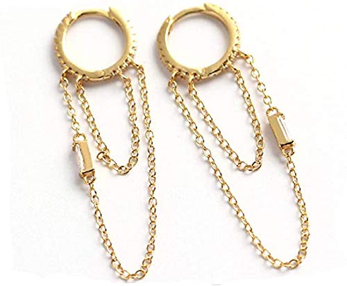 Orecchini pendenti a cerchio in argento Sterling