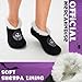 Disney The Nightmare Before Christmas Ballerina Slippers for Women, Teens with Sherpa Lining, Non-Slip Shoes Size 4-9, Gifts for Women (Black TNBC, 4/9 US)