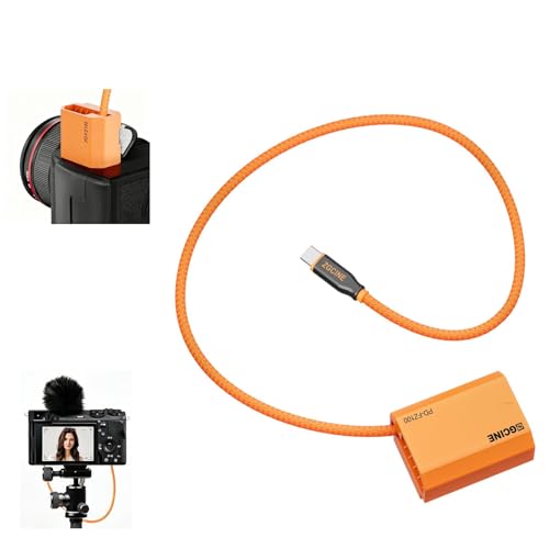 ZGCINE USB-C to Sony NP-FZ100 Dummy Battery, for Sony A7IV,A7III,ZV-E1,ZV-E10 II,A6700,FX3,A7C,A7CII,FX30,A7RIII,A7RIV,A7RV,A7SIII,A1,A9,A9II,A9III,A6600,A1II,FX30B, 9-12V Input Voltage, 60cm Cable