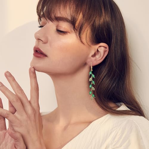 Crystal Drop Earrings Cubic Zirconia Wedding Earrings for Bridal Bridesmaid Rhinestone Dangle Earrings for Women Prom Party Jewelry Gifts3