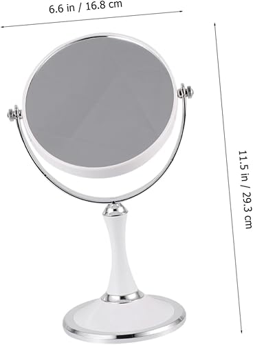 Miniatura 7 de FRCOLOR 6 espejos de mano de maquillaje de doble cara para girar blanco de doble cara