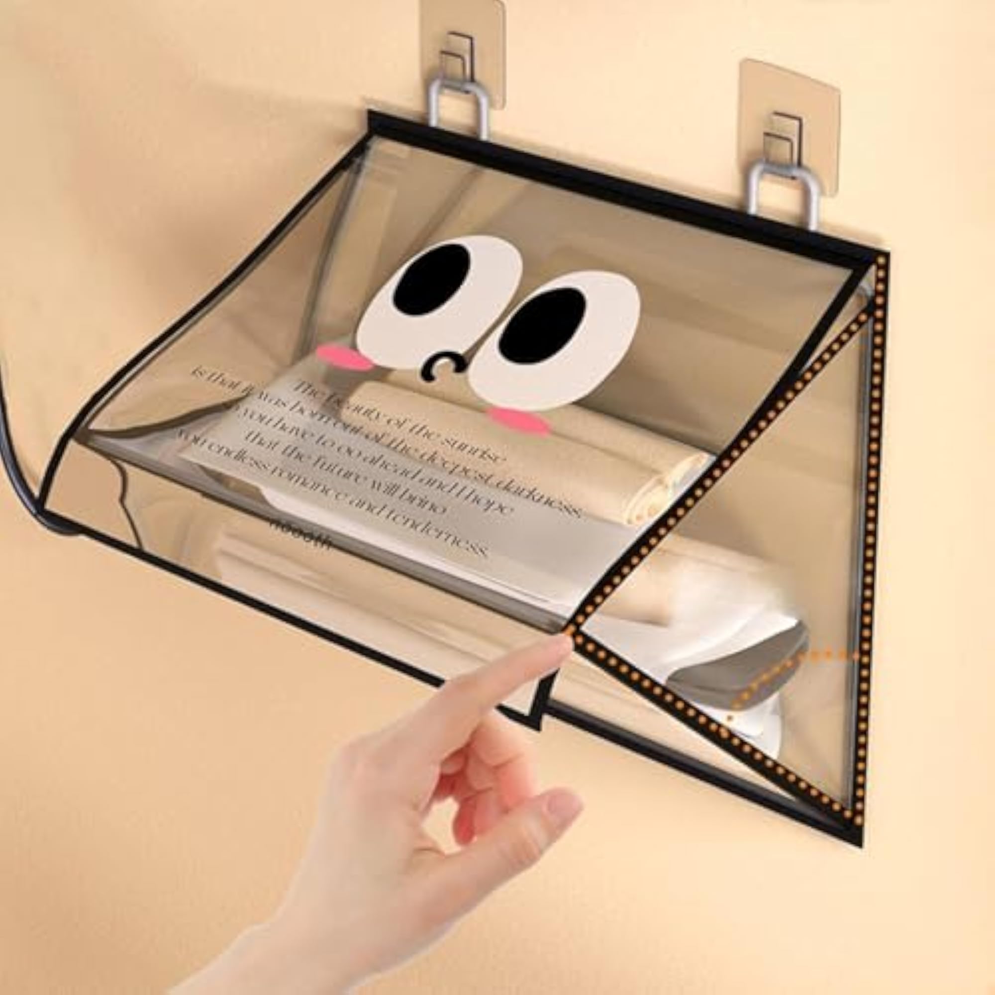 Waterproof Wall Mounted Shower Bag for Travel, PVC Toiletry Organizer