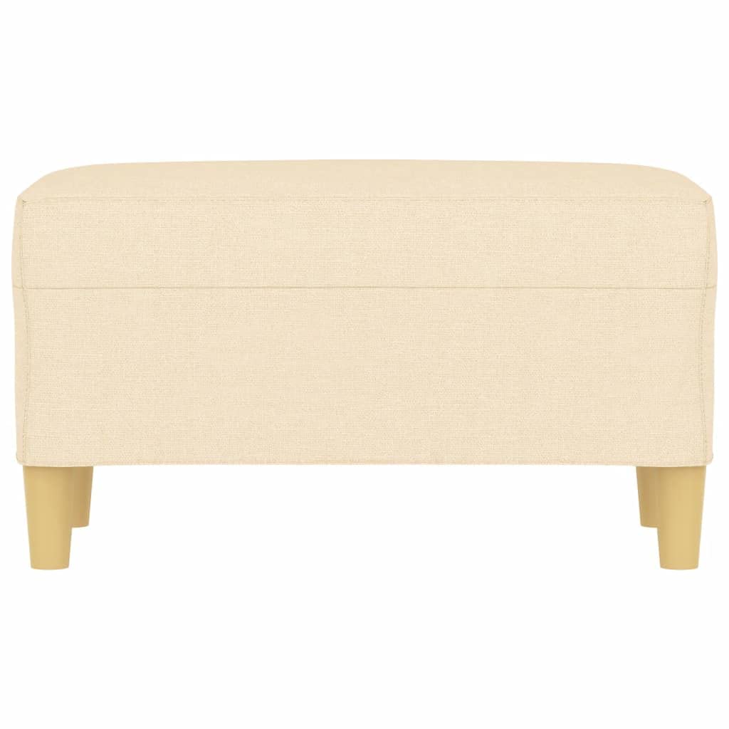 vidaXL Banco Taburete Recibidor Entrada Pasillo Dormitorio Salón Comedor Tapizado Acolchado Cama Asiento Mueble Patas de Tela Crema