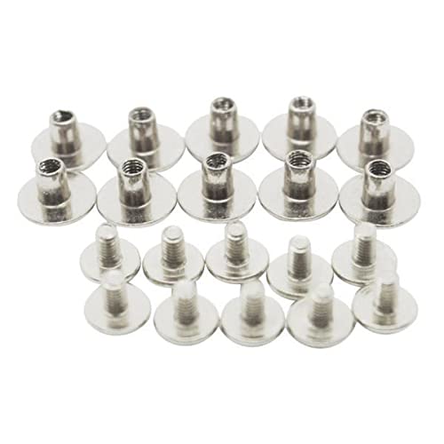 2x10 Pieces Alloy Chicago Screws Nail Rivets for DIY Leather Decoration Silver-image-6