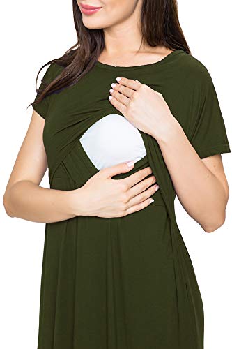 Robe d'allaitement maternité longue et fluide taille XL vert - 2