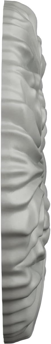 Primed Floral Round Rosette 3 7/8" Diameter