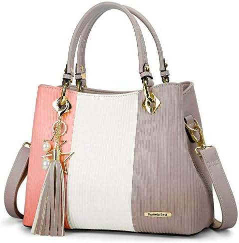 Handbags for Women with Multiple Internal Pockets in Pretty Color Combination (Extra Large - Red)
