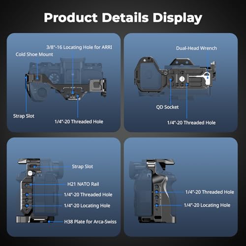 Miniatura 2 de Smallrig A7 Iv A7s Iii Cage Con Top Handle, Side Handle Y Hdmi Cable Clamp, Kit Avanzado Para Sony Alpha 7 Iv Alpha 7 S Iii -3669