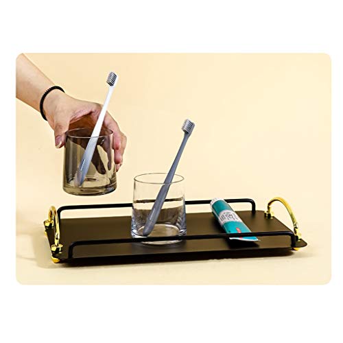 Organizador cosmético ZAW de hierro forjado negro para baño y cocina moderna 4