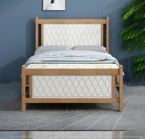 MAF Home Brooklyn Comfortable Wooden Bed Strong And Sturdy Modern Design Bed Frame MAF-102-120CM Twin 120x190cm Oak