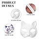 LIURFLNC 6 Stück Therian Mask, Katzenmaske, Weißes DIY Papier Therian Maske mit 6 Malpinsel, Cat Mask Handgemalte Freie Design Katzen Maske Maskenball für Karneval Cosplay Kostümpartys