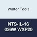 Walter Tools NTS-IL-16 026W WXP20 Carbide NTS Threading Inserts, Internal Thread, Full Profile, Whitworth (Pack of 10)