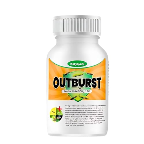 Image of Katyayani Outburst | Broflanilide 300 G /L SC | Suitable for Chilli, Brinjal, Tomato, Soybean & Red Gram | Long-Lasting Action & Better Results | Systemic Broad Spectrum Crop Care Solution 34ML x 1