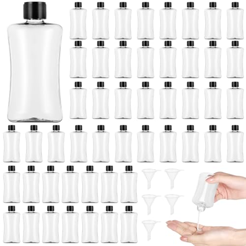 50 PCS 3.4 oz Travel Bottles with Flip Cap - 100ml Clear Plastic Travel Size Containers, Portable Leak Proof Squeeze Bottles Refillable Empty Hand Sanitizer Bottles for Liquid Shampoo Lotion