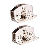 jojofuny 2stücke Glastür-scharnier Aus Türscharnier Für Glas Schranktürscharnier Multifunktionales Scharnier Für Weinkühlschränke Und Andere Glasanwendungen
