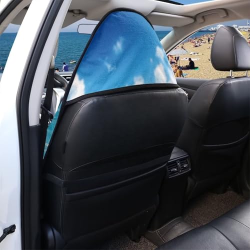 Image of Hippie Flower Waterproof Sweating Car Seat Cover for Post Gym Workout Universal Front Seat Cover Easy to Install Universal Size Fit for Most Cars SUVs Trucks Vans