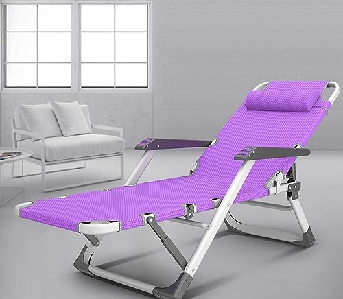 Tumbona plegable para exteriores con almohada, gravedad cero ajustable, reclinable, para piscina, jardín, camping