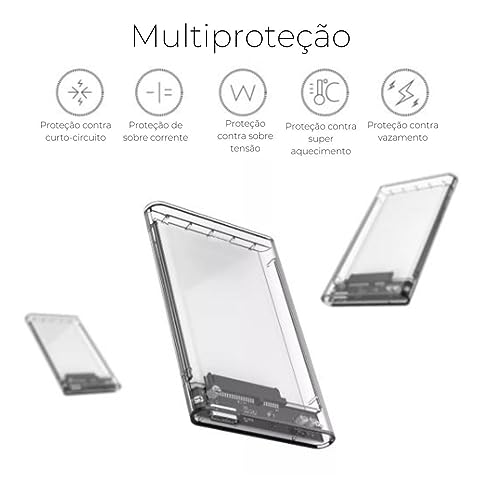 Case Para Hd Externo Transparente Notebook Sata 2.5 Usb 3.0