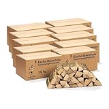 Neandertaler Feuer Brennholz Kaminholz Hartholz – Grillholz 25 cm 30 kg Feuerholz | Holz für...