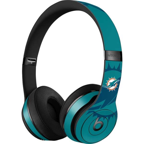Skinit Decal Audio Skin Compatible with Beats Solo 3 Wireless - Officially Licensed NFL Miami Dolphins Double Vision Design