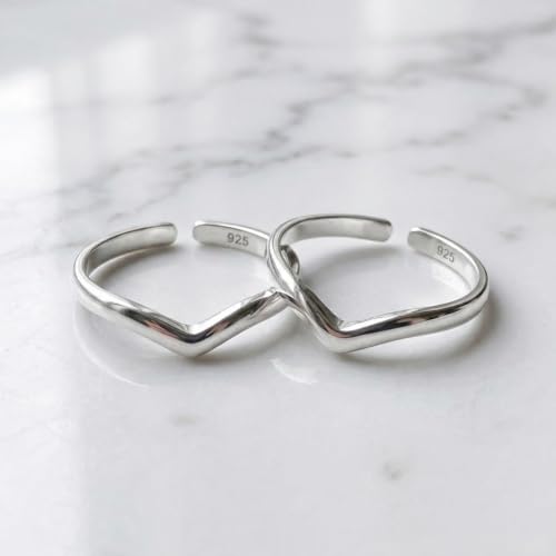 Image of MJ 925 Simple Yet Elegant Silver Toe Rings (Leg Finger Rings) in Pure 92.5 Sterling Silver for Women | With Certificate of Authenticity | Chandi Bichiya |
