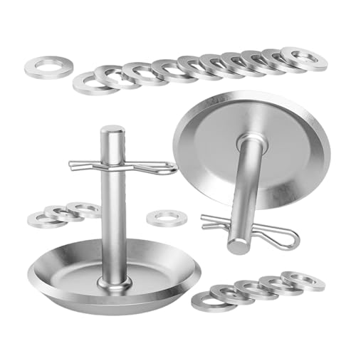 BINGGA Metal Snow Plow Skid Shoes Adjustable Feet with Pins & Washer Accessories Heavy Duty Snow Plow Skid Simple Installation