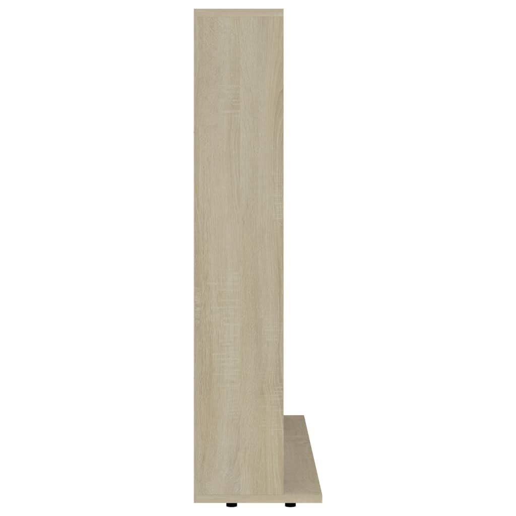 Szafka CD dębowa Sonoma 102 x 23 x 89,5 cm, wielowarstwowa drewniana szafka modułowa, mobilny regał na płyty CD, klasyczne regulowane przegródki, drewno