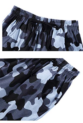 Big Boys Girls Summer Cotton Pajama Shorts Camo Printing Dyeing Sleep Bottoms Teens 8-17Years3