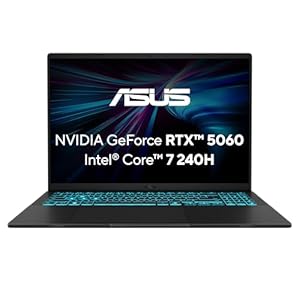 ASUS V16 V3607VM Gaming Laptop | 16" WUXGA 16:10 144Hz IPS Display | Intel Core 7 240H | 16GB RAM | 1TB SSD | NVIDIA RTX 5060 | Win11 Home | QWERTZ | Black | 3Monate GamePass
