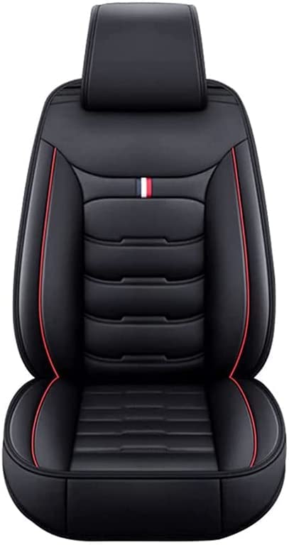 FESTAS Car Seat Covers for Ford KUGA '20 2019 2020 2021 2022, 5-Seat Leather Waterproof Breathable Full Set Front Rear Car Seat Protector, Car Interior Accessories,D Black Red - Image 4