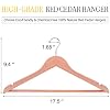 TOPIA HANGER American Red Cedar Wooden Hangers 10 Pack, Tie Rack 1 Pack, Suit Coat Hangers 8 Pack