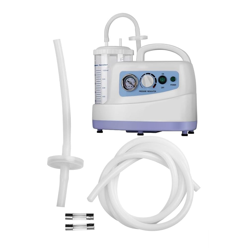 Unità di aspirazione medica elettrica portatile, aspiratore catarro per assistenza domiciliare, dispositivo di aspirazione del muco e dell'espettorato, silenzioso e ricaricabile