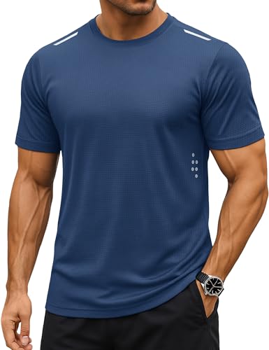 MAGCOMSEN Mens Rash Guard Short Sleeve UPF 50+ Sun UV Quick Dry Shirts Workout Swim Running Athletic T-Shirt