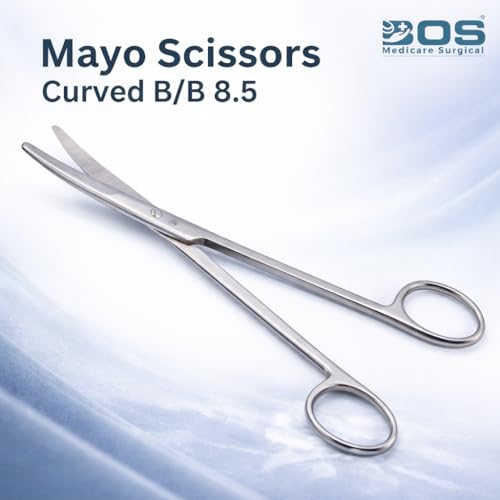 Image of Mayo Scissors Curved B /B 8.5 Inch | Surgical Stainless Steel Instrument for Tissue Dissection & Cutting in Medical Procedures