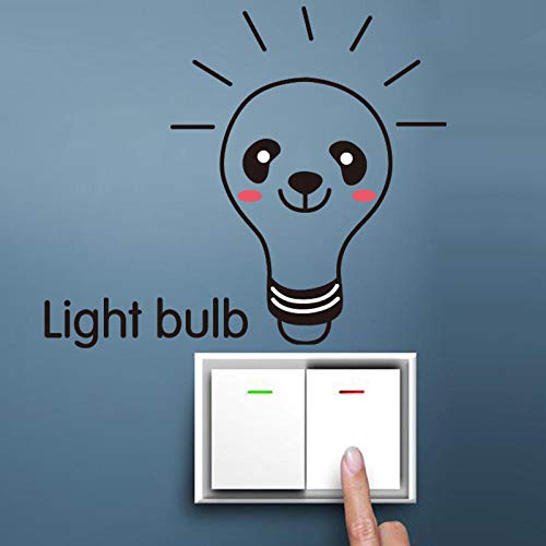 Adhesivos de pared para salón, dormitorio de los niños, armario de cocina, adhesivos para puertas, adhesivos murales, dibujos animados, adhesivos emoticonos, bombillas bonitas