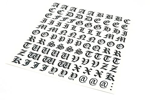 Quattroerre Kit Lettres Adhésives Gothique, Noir