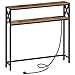 Produktbild MAHANCRIS 100 cm 2-stöckiger Konsolentisch, Beistelltisch, mit 2 Steckdosen und 2 USB, Schmaler Eingangstisch, Flurtisch, Sofatisch für Flur, Wohnzimmer, Schlafzimmer, Vintagebraun ACTHR115UE01