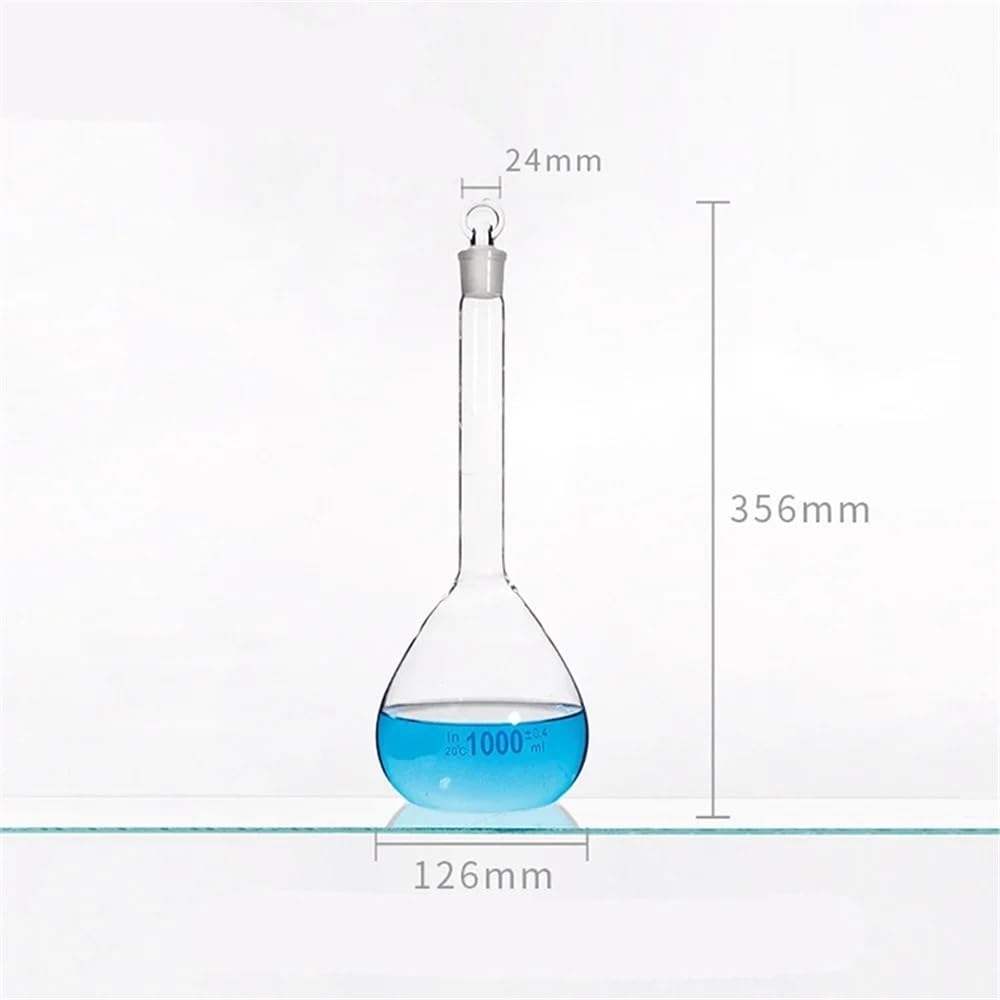 1 5 10 20 25 50 100 200 250 500 1000 ml Messkolben Laborglaswaren Experiment mit Stopper(1000ml)