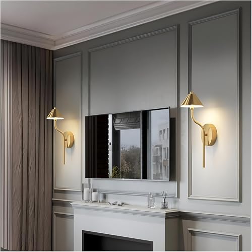 Image of FILLISKA Luxurious Gold Finish Wall Lamp for Home with Adjustable Colour Changing Function(1 Year Warranty)