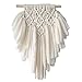 Arazzo Tessuto di Lana Islandese Macrame Ins Ornamenti nordici Minimalista in Bianco e Nero Appeso a Parete Testiera Boho Decor