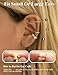 14K Gold Plated Ear Cuff Earrings for Women Non Piercing - Hypoallergenic Ear Cuffs Non Tarnish Clip on Cartilage Earrings Fake Earring Set Trendy Jewelry Classic