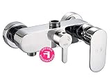 Alta calidad Kibath 151014 Grifo Monomando desviador Integrado para Cambiar de posición de maneral a rociador. Compatible con la mayoría de Las columnas de Ducha, Cromo Brillo