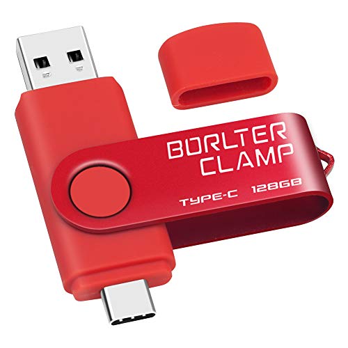 BorlterClamp - Memoria USB Tipo C 3.0 para Smartphones Android Samsung Galaxy S10/S9/S8/Note 9, LG, Huawei, Tablets y Ordenadores (Negro)