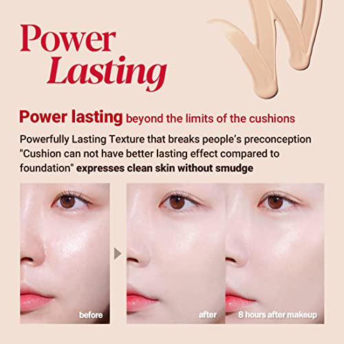Espoir Pro Tailor Be Velvet Cushion Spf34 Pa++ #5 Tan (13G+Refill 13G) | Excellent Long-Lasting Effect Beyond The Limitation Of Cushion | Lightweight Matte Skin Full Coverage Cushion Foundation | Korean Makeup #TOP3