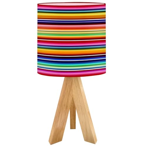 Lámpara de mesa infantil con base trípode y pantalla de lino