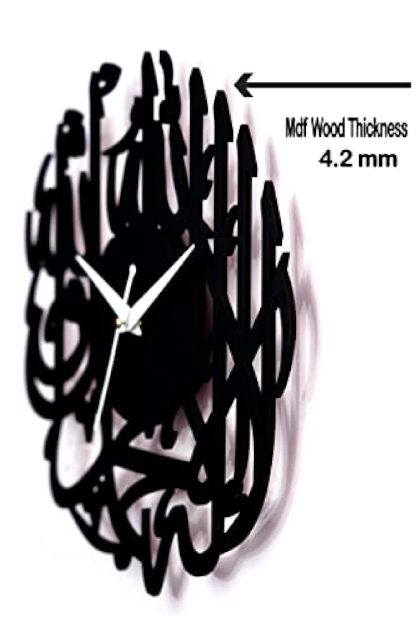 Classic Black Wall Clock, Silent Ticking