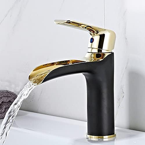 浴室のシンクの蛇口、洗面器の蛇口滝蛇口真鍮の浴室の蛇口浴室の洗面器の蛇口ミキサータップホットおよびコールドシンクの蛇口