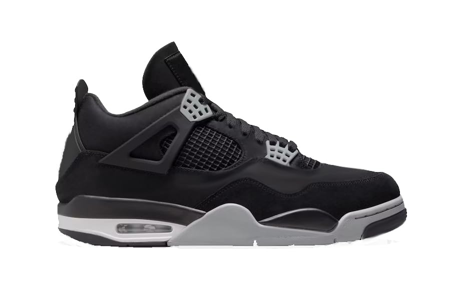 dz core Zapatillas Air Retro 4, Negro Gris Blanco, Zapatillas de Deporte Baloncesto,Zapatillas De Runing,Gimnasio,Musuculación,Aj4, negro y blanco, 41 EU Large